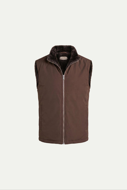 Atelier Outlet Fur Bodywarmer Chocolate