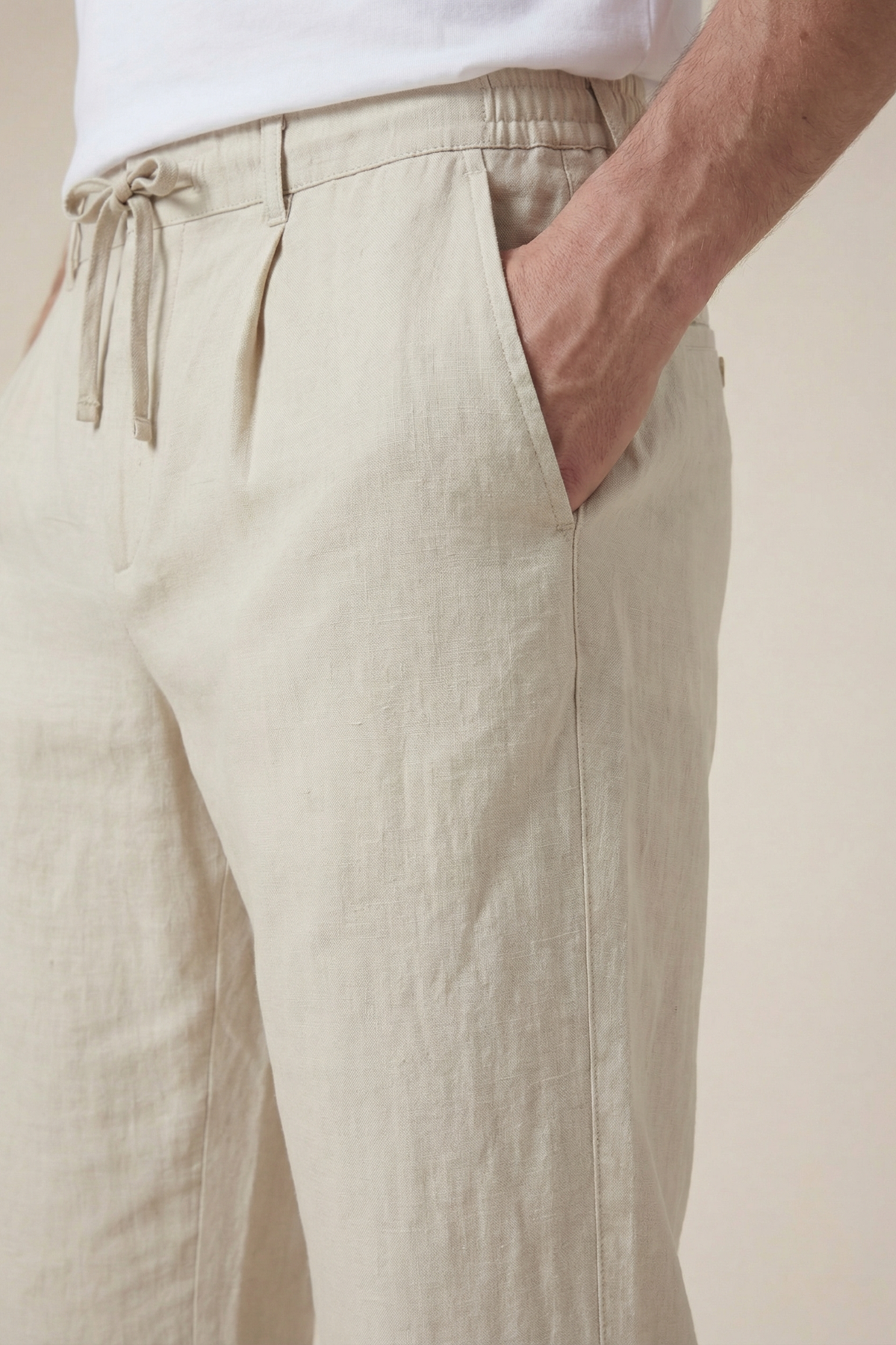 Amalfi Linen Trousers Beige