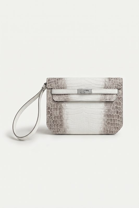 Atelier Outlet Crocodile Pouch Glacier