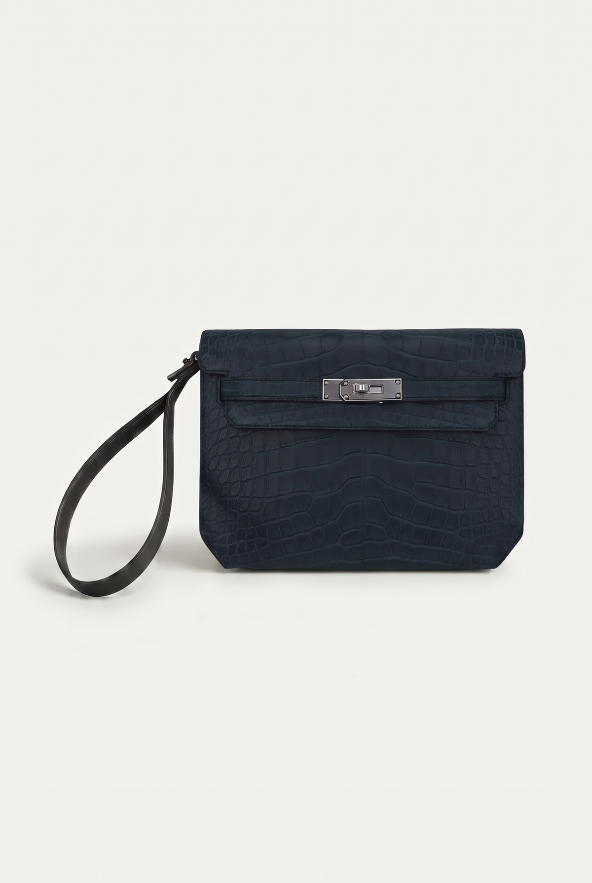 Atelier Outlet Crocodile Pouch Navy