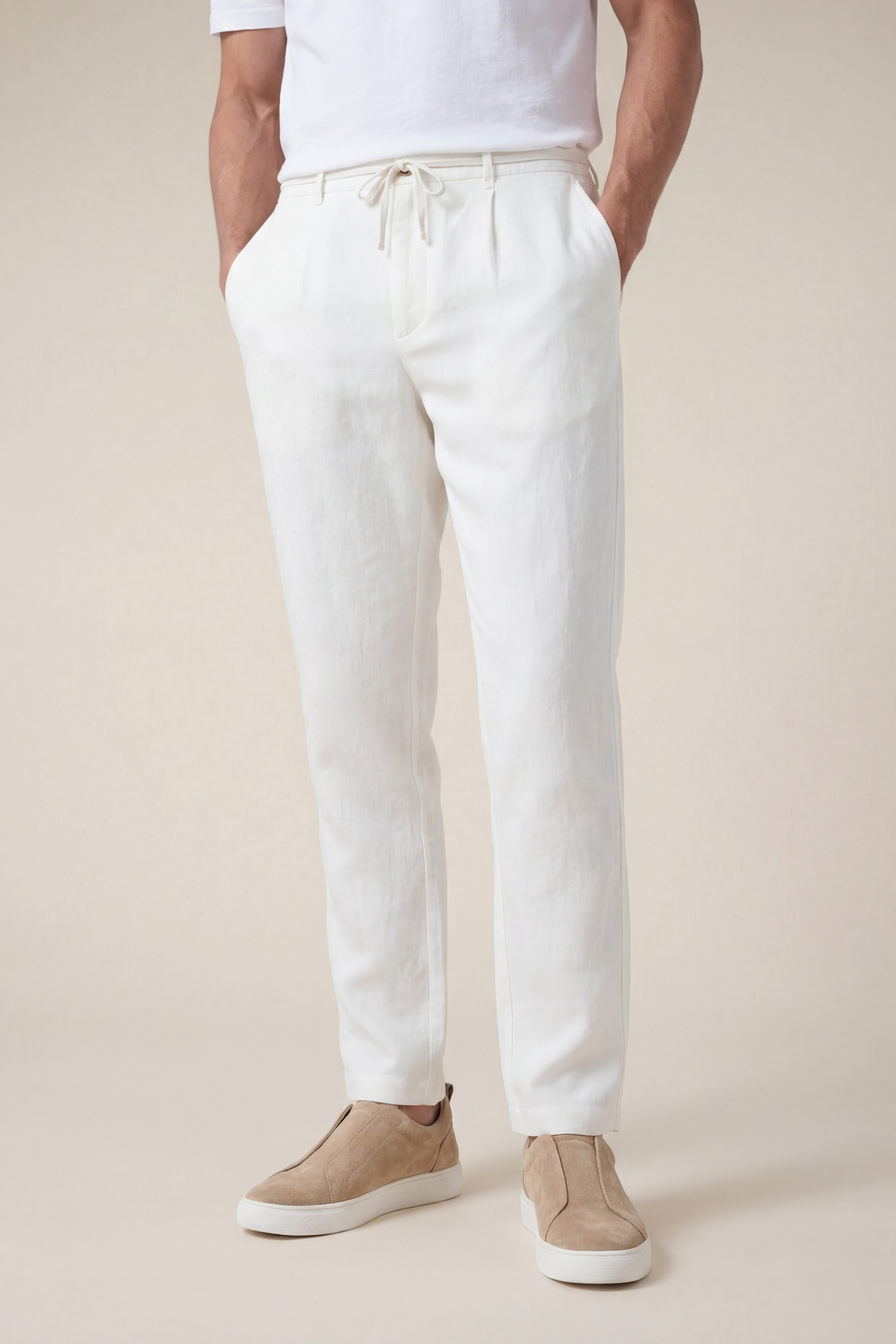 Amalfi Linen Trousers White