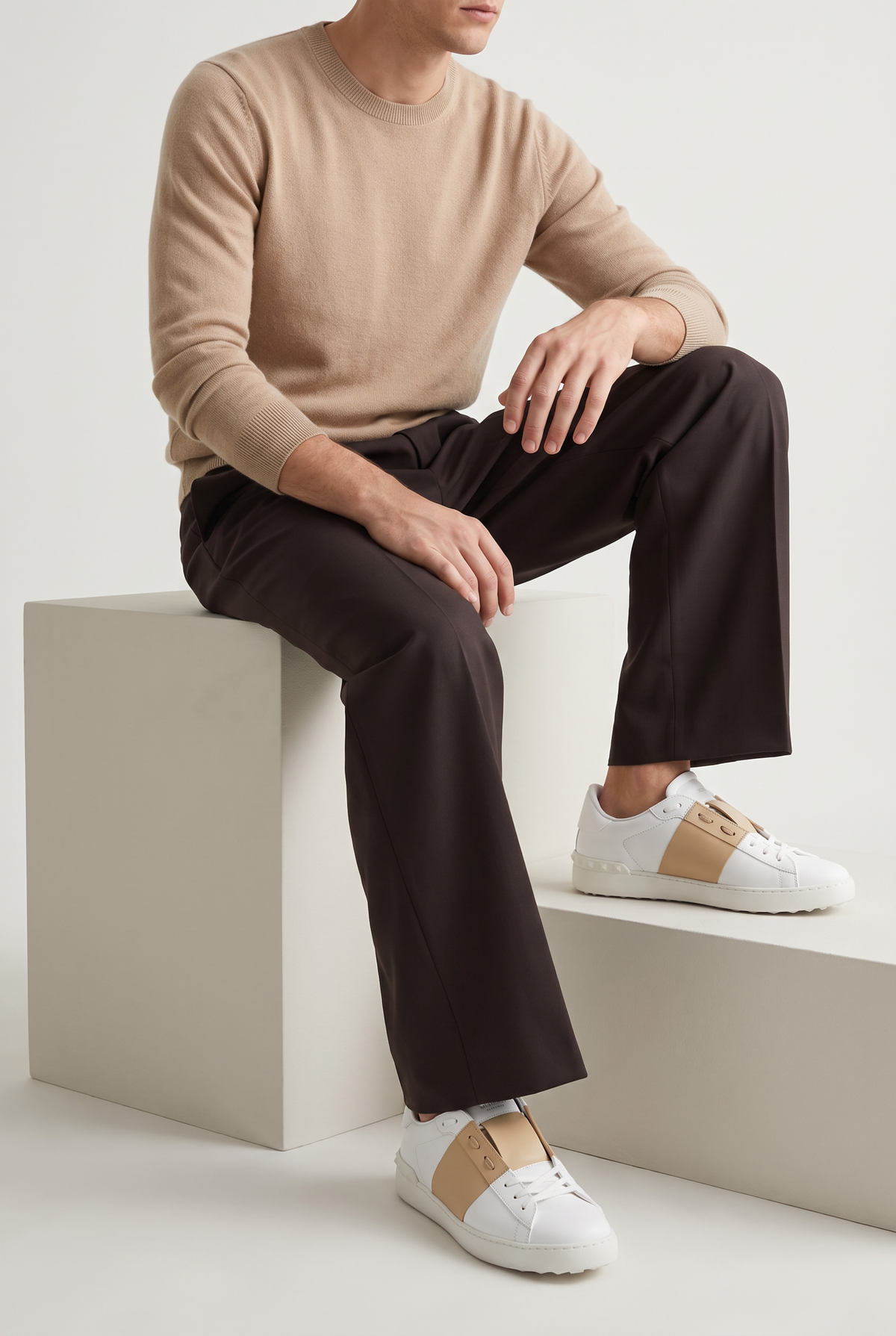 Operator Sneaker White Sand