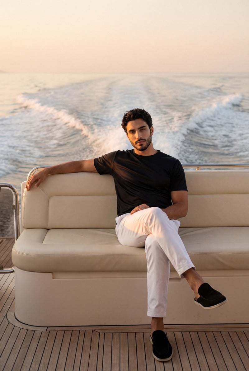 Yacht Suède Mule Black