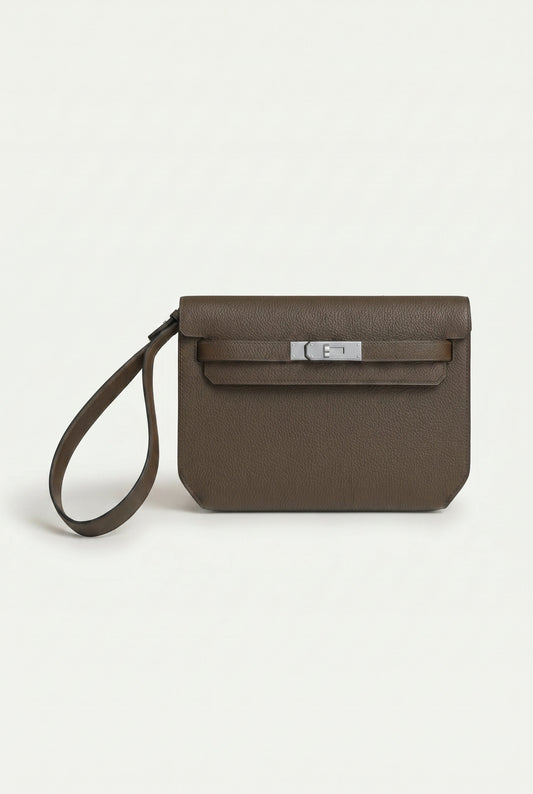 Atelier Outlet Leather Pouch Khaki