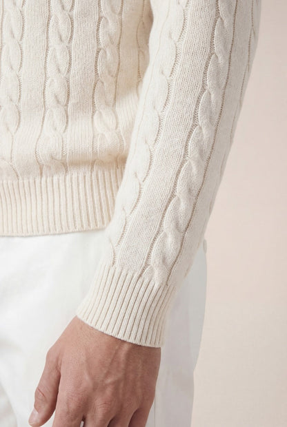 Como Cashmere Quarter Zip Beige