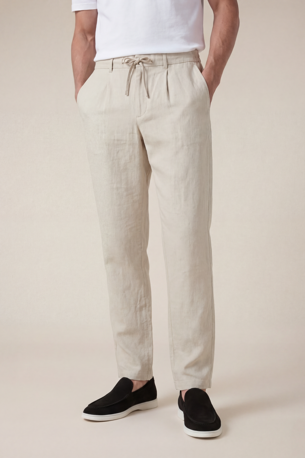 Amalfi Linen Trousers Beige