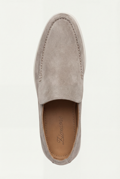 Amalfi Suede City Loafer Light Gray
