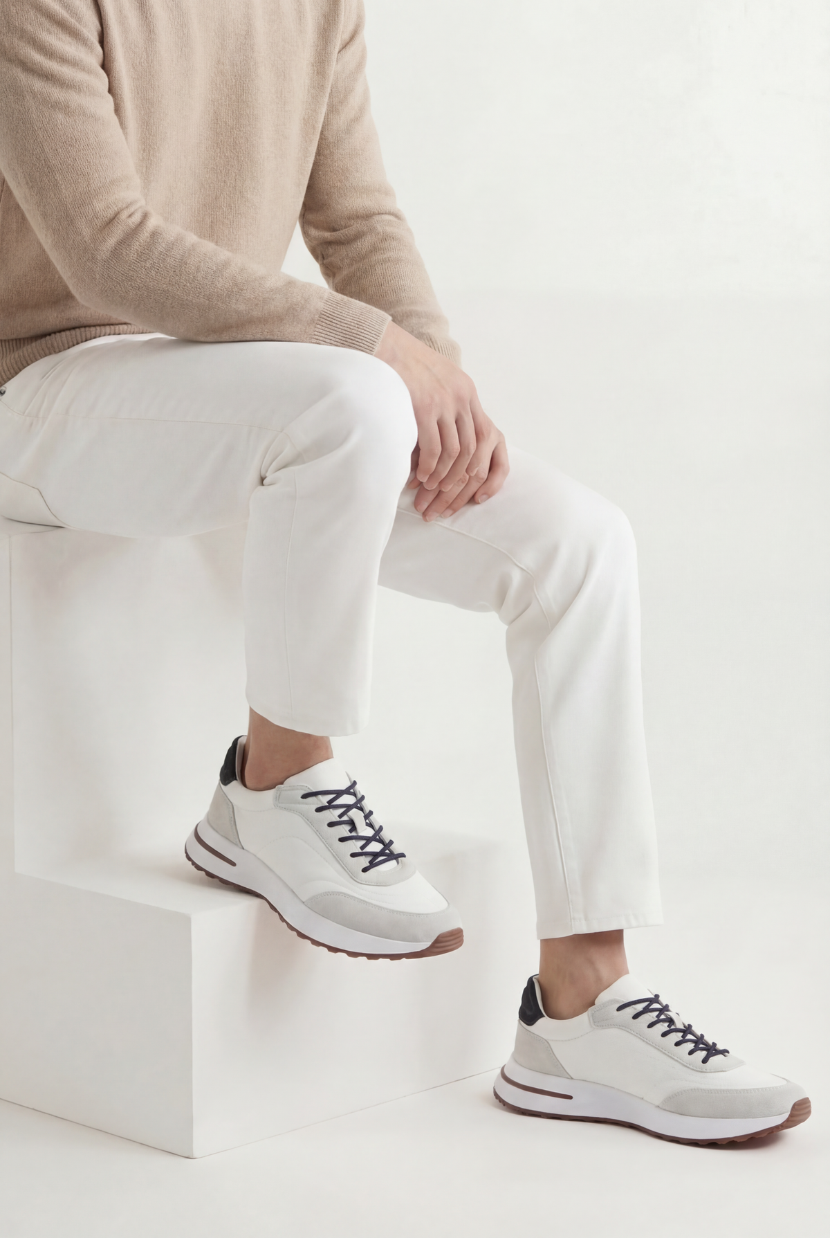 Portofino Sneaker Suede White
