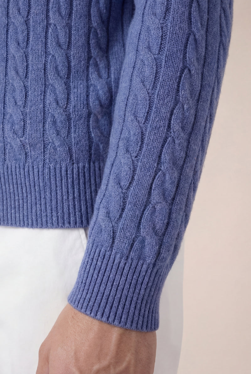 Como Cashmere Hoodie Blue